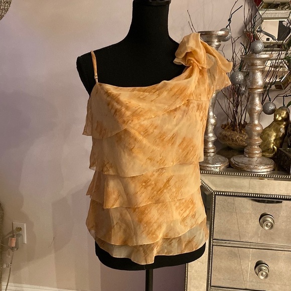 BCBG maxAzria gorgeous silk top size 8 - Picture 1 of 6